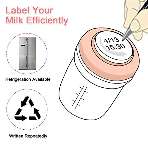COMI Wide Neck Glass Breastmilk Collection n Storage Bottle, 6oz with Screw Ring Sealing Disk; Re-markable Sealing Disc. BPA Free, Fits Breast Pumps & Nipples (2 Pack Pink Lids) - style: 180ml 2PINK