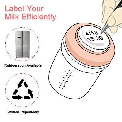 COMI Wide Neck Glass Breastmilk Collection n Storage Bottle, 6oz with Screw Ring Sealing Disk; Re-markable Sealing Disc. BPA Free, Fits Breast Pumps & Nipples (2 Pack Pink Lids) - style: 180ml 2PINK