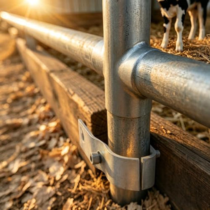 8 Pack Horse Panel Clamps for Wood Boards, 1-5/8" Heavy Duty Galvanized Corral Panel Clamp Fit 2" Livestock Panels Attach Lumber to Horse Stalls Round Pens or Cattle Panels