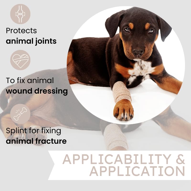 2" Cohesive Flexible Bandage Wrap – Natural - Pack of 8 - color: Natural