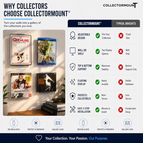 CollectorMount™ DVD & Video Game Display Wall Mount & Shelf Stand, 5 Pack - size: 5 Pack
