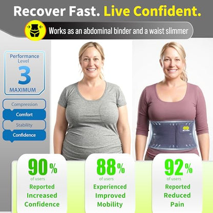 BLITZU Umbilical Hernia Belt for Men Women. Abdominal Binder Support Truss - size: Large-X-Large