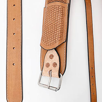 HILASON Horse Western Carved Leather Rear Flank Back Cinch Girth Saddle Billets Comfytack | Billet Strap