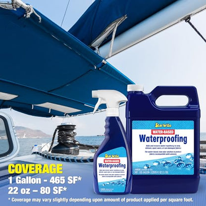 STAR BRITE Water-Based Waterproofing & Fabric Protectant - Low Odor Waterproofer for All Materials- 1 GAL (082200) - style: 1 Gallon