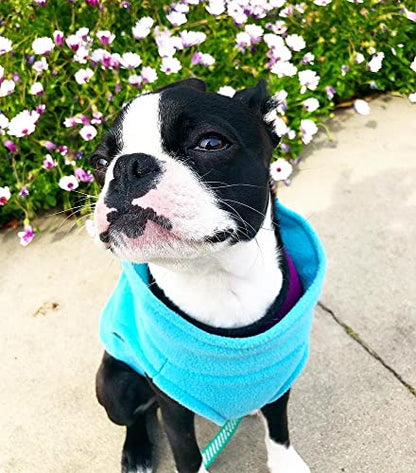 Gooby Stretch Fleece Vest Dog Sweater, Mint, Medium - color: Mint, size: Medium Length (11.5")