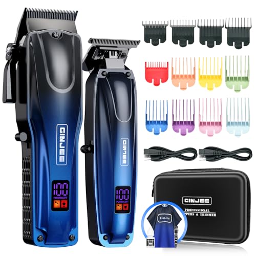Cordless Hair Clippers and Trimmer Set for Men - color: Multicolor