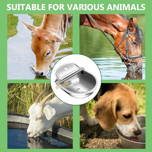 Automatic Livestock Water Bowl with Float Valves, Animal Waterer Bowl Kit