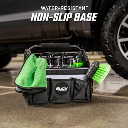Slick Products Car Detailing Caddy & Organizer Tote - Heavy-Duty Storage