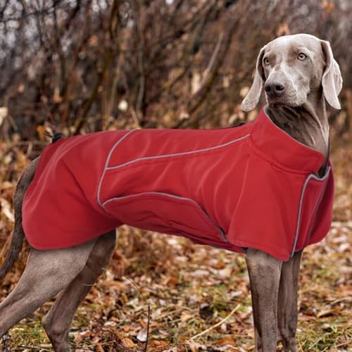 MIGOHI Dog Winter Jacket,Dog Coat Waterproof,4XL Winter Snow Coat with Fleece Lining for Large Dogs Boys Girls,Snowproof Pet Jacket,Great Dane,Mastiff,Red - color: Red, size: XXXX-Large