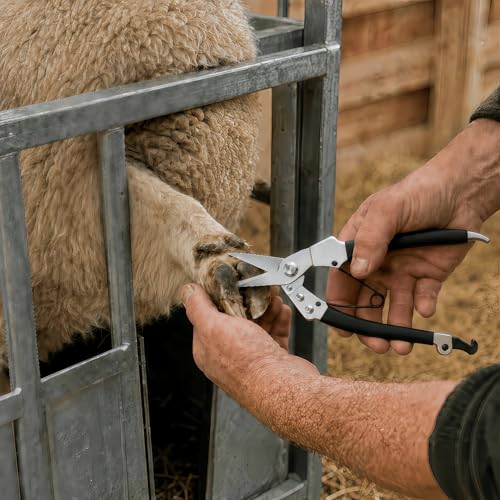 XXYUAN Goat Hoof Trimmers & Farrier Shears | Multi-Purpose Hoof Trimming Tool for Goats and Livestock, Cuts Hooves, Wire & Plastic Pipe, Silver, 1 Pack