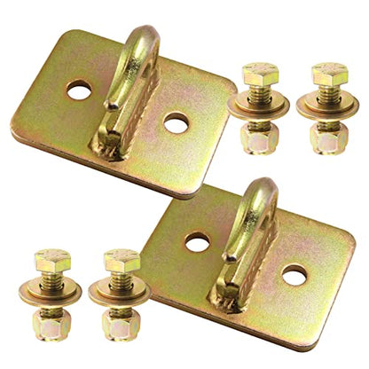 5/16" G70 Tractor Bucket Grab Hook, 18,800lbs Break Strength, Bolt-On Forged Steel, No Backer Plate, Gold
