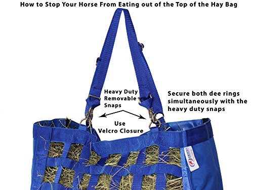 Derby Originals Front Web Slow Feeder Horse Hay Bag Super Tough Bottom with 6 Month Warranty - color: Purple