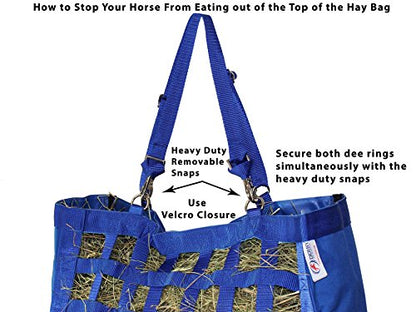 Derby Originals Front Web Slow Feeder Horse Hay Bag Super Tough Bottom with 6 Month Warranty - color: Purple