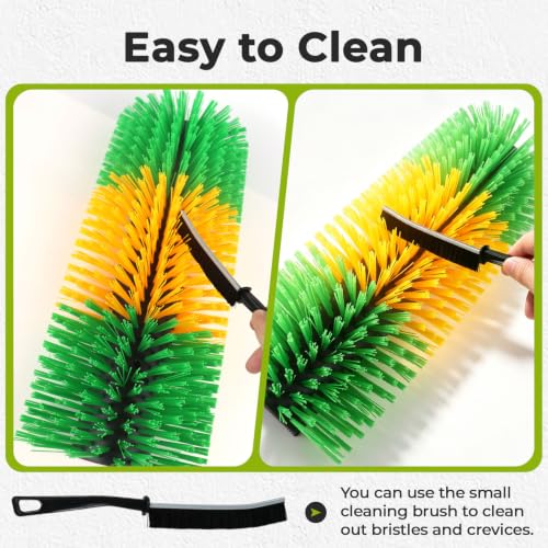 2 Pack Horse Brush Goat Scratching Post, Livestock Scratching Brush - color: Green