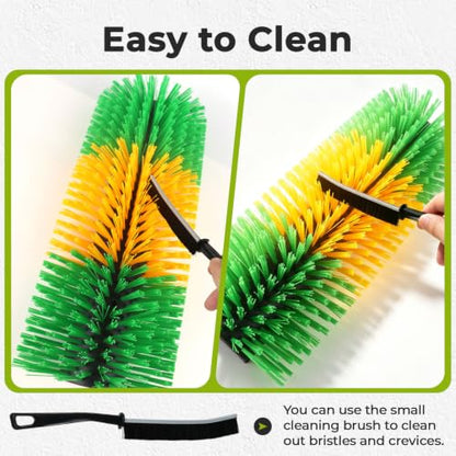 2 Pack Horse Brush Goat Scratching Post, Livestock Scratching Brush - color: Green