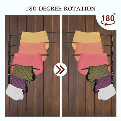 FAHKNS Saddle Pad Rack, 6 Bar Saddle Blanket Rack
