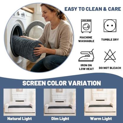 Waterproof Couch Cover for Dogs Washable (Dark Grey, 27.6" x 82.6") - color: Waterproof Dark Grey, size: 27.6"x 82.6"