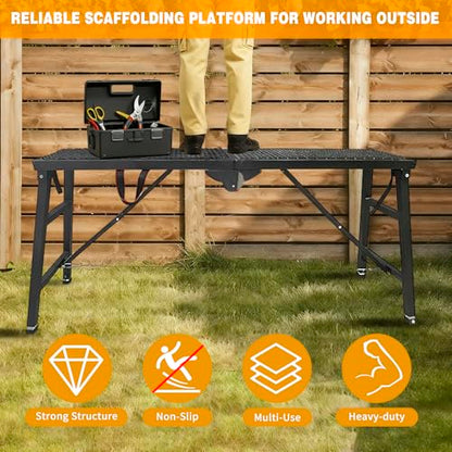 Adjustable & Foldable Scaffolding Working Platform for Home Projects