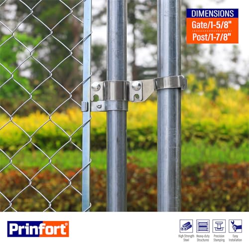 Heavy Duty Stainless Steel 1-5/8" x 1-7/8" Chain Link Fence Gate Fork Latch with Hole for Padlock（Fit 1 5/8" Gate Frame） 1Pack - size: 1-5/8''x1-7/8''-1P