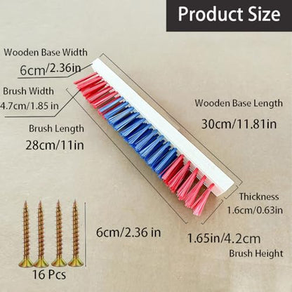 4 Pcs Livestock Scratching Brush Goat Scratcher Livestock Brushes,Goat Scratching Post with 20 Screws Wooden Self Grooming Brush for Small Goats,Sheep,Pigs,Cow,Horses,Goat Supplies
