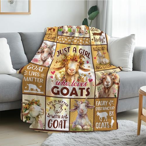 Goats 50x60in Blanket Gift for Women, Blanket for Goat Lovers