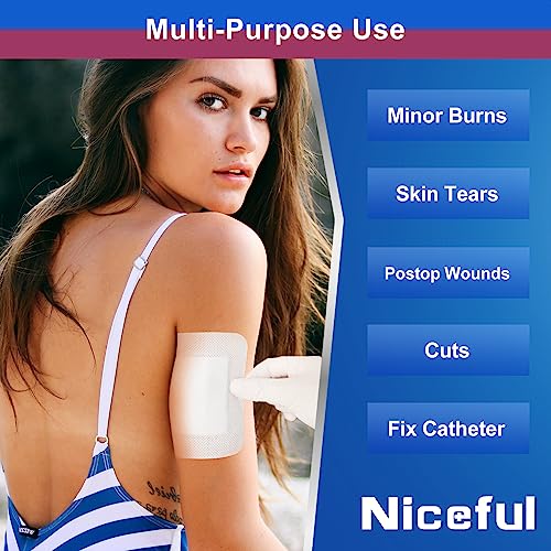 Niceful Island Dressing 4" x 4" Bandages for Wounds, 50 Count (Pack of 2) - size: 4"x4"(50 Pcs) (Pack of 2)