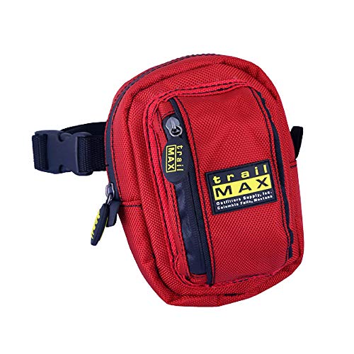 TrailMax 500 Series Insulated & Padded Front Pocket Saddlebag for Trail Riding; Cellphone Saddle Front Pocket; Trail Riding Cellphone Bag; - color: Red