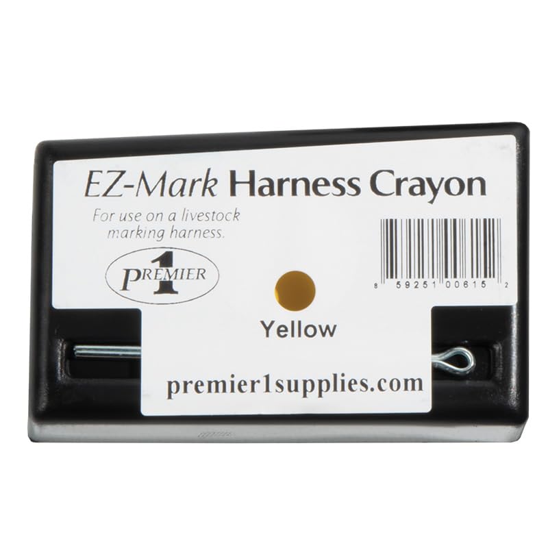 Premier 1 EZ-Mark Harness Crayon for Sheep & Goat Marking – Yellow - style: Yellow Crayon
