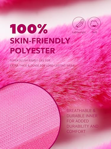 Harrison Howard Fleece Halter Covers for Horses, Set of 9, Prevent Hair Loss Pressure Marks, Padded Horse Halter Fleece Set Magenta - color: Magenta