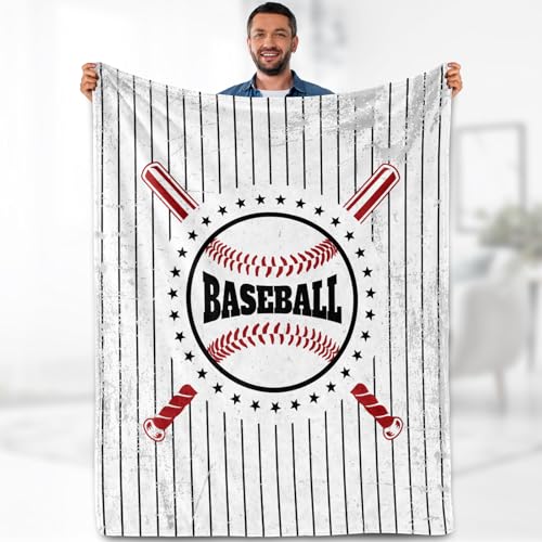 Baseball Blanket Gifts for Boys Teens Kids Men Girls Team Player Lovers Coach Unique Themed Bedroom Living Room Decor Soft Cozy Bed Couch Plush Birthday Christmas Throw Blanket 50"x60" - color: Baseball, size: 50"x60"