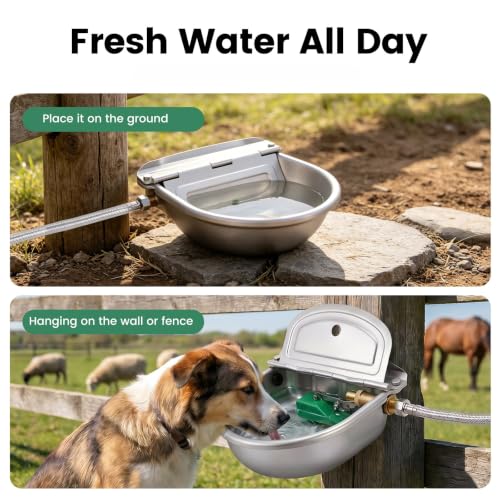 Automatic Dog Water Dispenser with Brass Float Valve