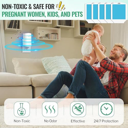 Qualirey 20 Pack Flying Insect Trap Refill, Compatible with osvdo Indoor Plug in Fly Trap for Home, Replacement Glue Cards, Bug Zapper Sticky Pads, Glue Boards Insect Catcher for Fly Mosquito Bug