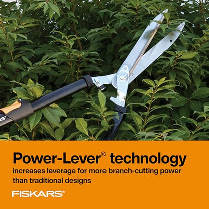 Fiskars 25"-33" Power-Lever Extendable Garden Hedge Shears, 10” Blades - style: 25-33" Power-Lever