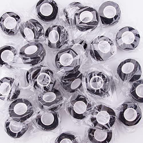 BQTQ 50 Rolls Self Adhesive Bandage Wrap 1 inch Self Adherent Tapes(Black) - color: Black, size: 1 Inch