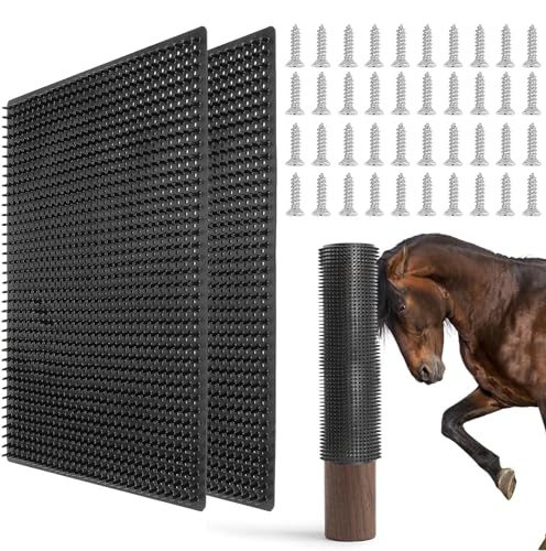 2 Pack Large Livestock Scratching Brush, Horse Scratching Post Pad - size: Large