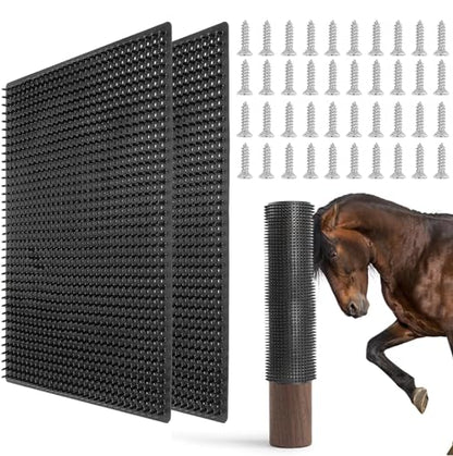 2 Pack Large Livestock Scratching Brush, Horse Scratching Post Pad - size: Large