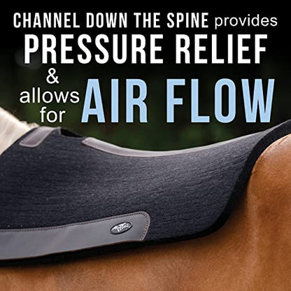 Professional's Choice 100% Steam-Pressed Wool Felt Western Saddle Pad - color: Tan, size: 28" x 30" x 1"