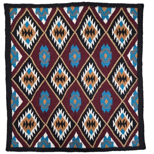 Tahoe Tack Burgundy Navajo Collection New Zealand Wool 34" X 36" Western Saddle Blanket