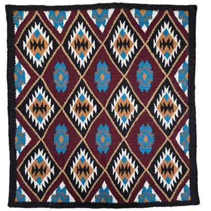 Tahoe Tack Burgundy Navajo Collection New Zealand Wool 34" X 36" Western Saddle Blanket