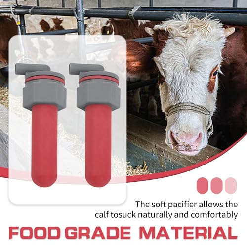 3PCS Soft Rubber Calf Feeder Nursing Nipple Teats - color: GREY
