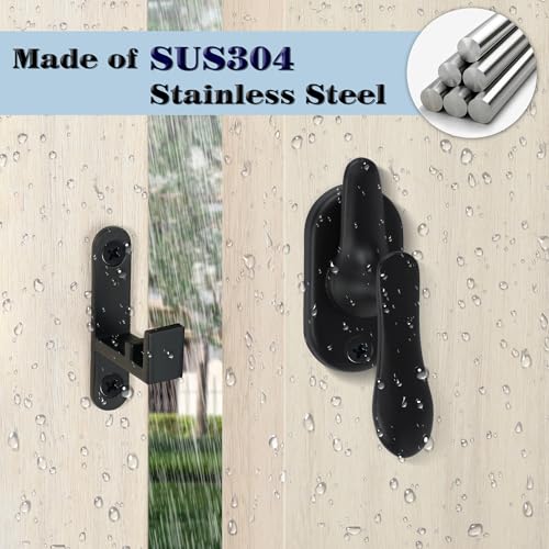 Alise Flip Latch Lock Swinging Gate Latches Door Lock,Black,Small Size - color: Black, size: Small Size
