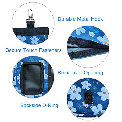 RIOUSSI Guinea Pig Hay Feeder, Hanging Rabbit Hay Feeder Bag. BlueFlower - color: Blueflower