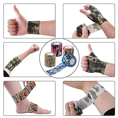 BQTQ 40 Rolls Self Adhesive Bandage Wrap 2 inch Self Adherent Tapes(Camo) - color: Camo Color, size: 2 Inch