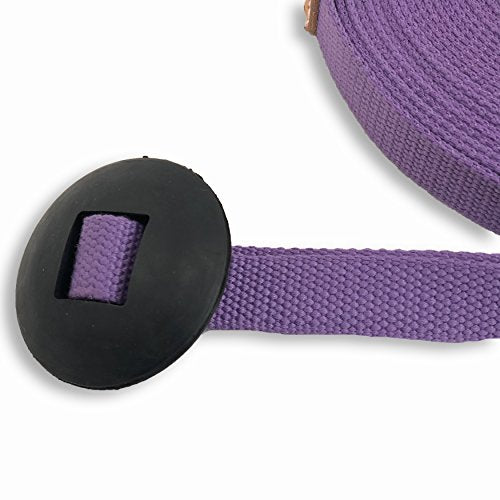 35' Flat Cotton Web Lunge Line with Bolt Snap & Rubber Stop - By Southwestern Equine (35', Lavender) - color: Lavender, size: 35'