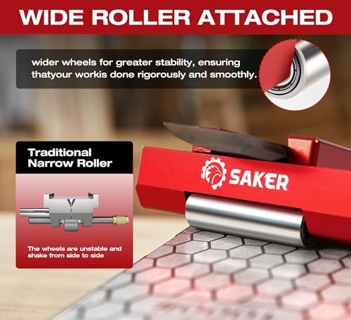 Saker Sharpening Stone with Honing Guide Tool,chisel set for Woodworking,Flattening Stone,Complete Sharpening System Woodworking Tools for Chisel Sharpening and Plane Restoration… - style: Honing Guide Stone Chisel