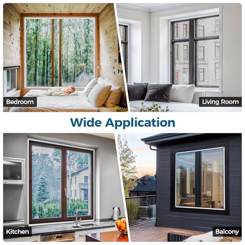 Augblinds DIY Aluminum Window Screen Frame Kit, 2 Sets, 46 in, White - color: White, size: 46 in X 46 in (2 Pack)