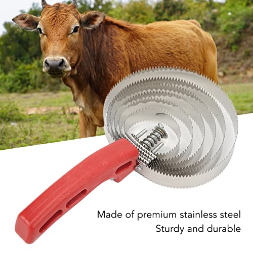 Curry Comb 6 Turns Stainless Steel Itch Relief Horse Brushes for Anim