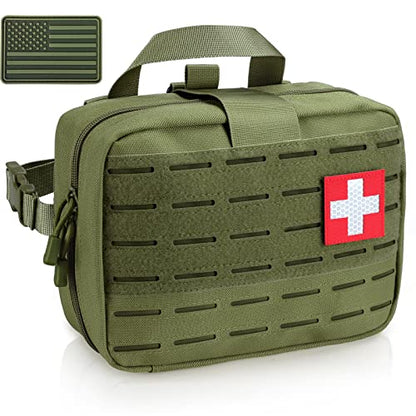 LIVANS Medical Bag, First Aid Bag Empty for Emergency & Trauma Kits - color: Army Green