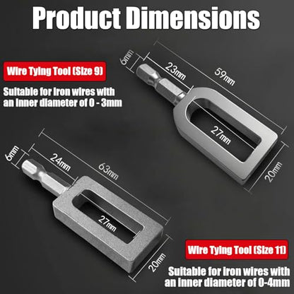 Wire Twister Tool for Drill, 9#+11#Multifunctional Wire Twisting Tool