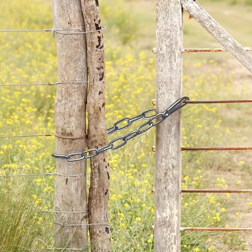 Gate Chain Lock,Gate Latch Chaining Lock for Livestock Horse Goat Cows Stall,Outdoor Fence Gate,Yard, Barn - size: 20INCH 2PCS